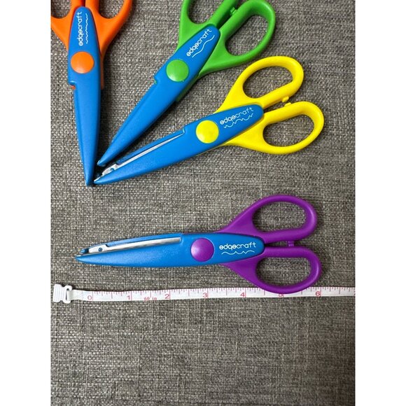 Edgecraft Multi Pattern Craft Scissors Set Of 8 Scrapbook Classroom DIY Projects - Picture 11 of 12